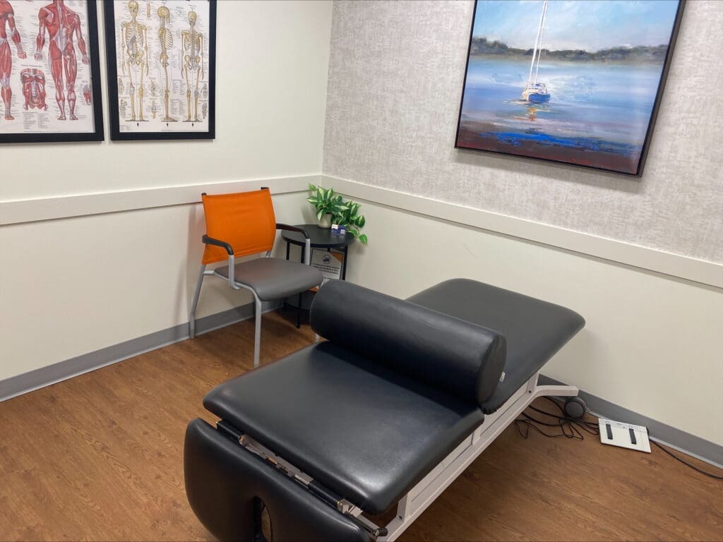 Treatment room at Airrosti West End